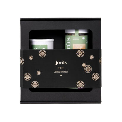 Rinkinys su arbata, moliūgų sėklų šokolade asorti ir užtepėle